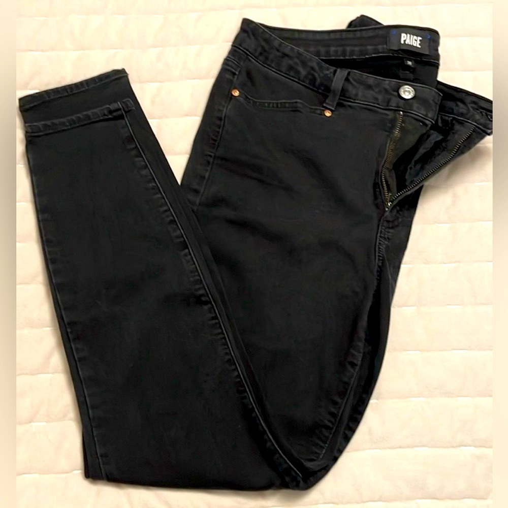 ”PAIGE-HOXTON ANKLE” BLACK JEANS. SIZE 28   EUC   🎉Hostess Pick